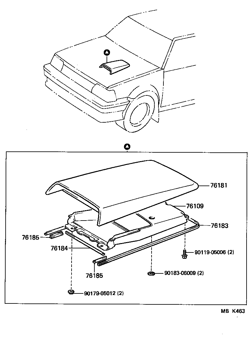  STARLET |  HOOD FRONT FENDER