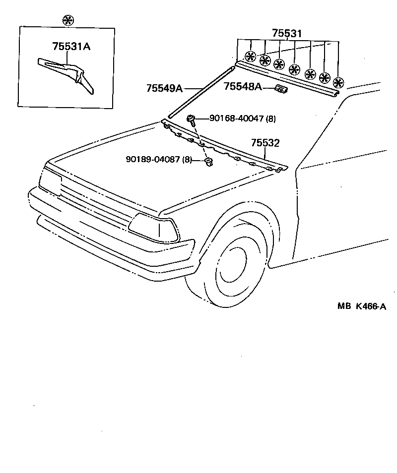  STARLET |  FRONT MOULDING