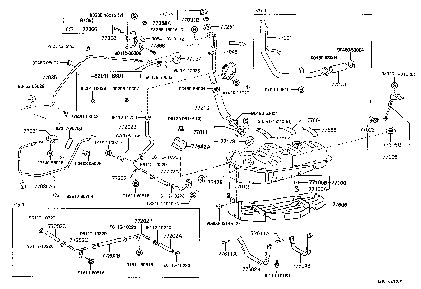  LITEACE VAN WAGON |  FUEL TANK TUBE