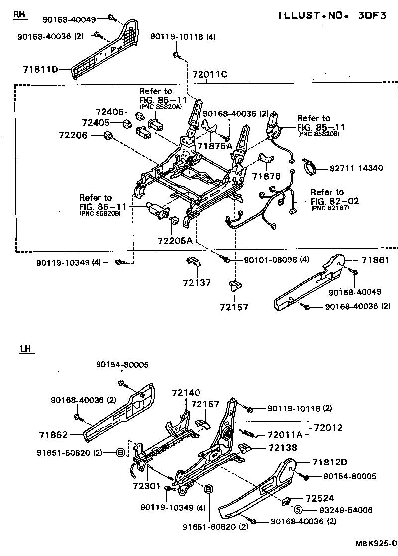  MARK 2 |  FRONT SEAT SEAT TRACK