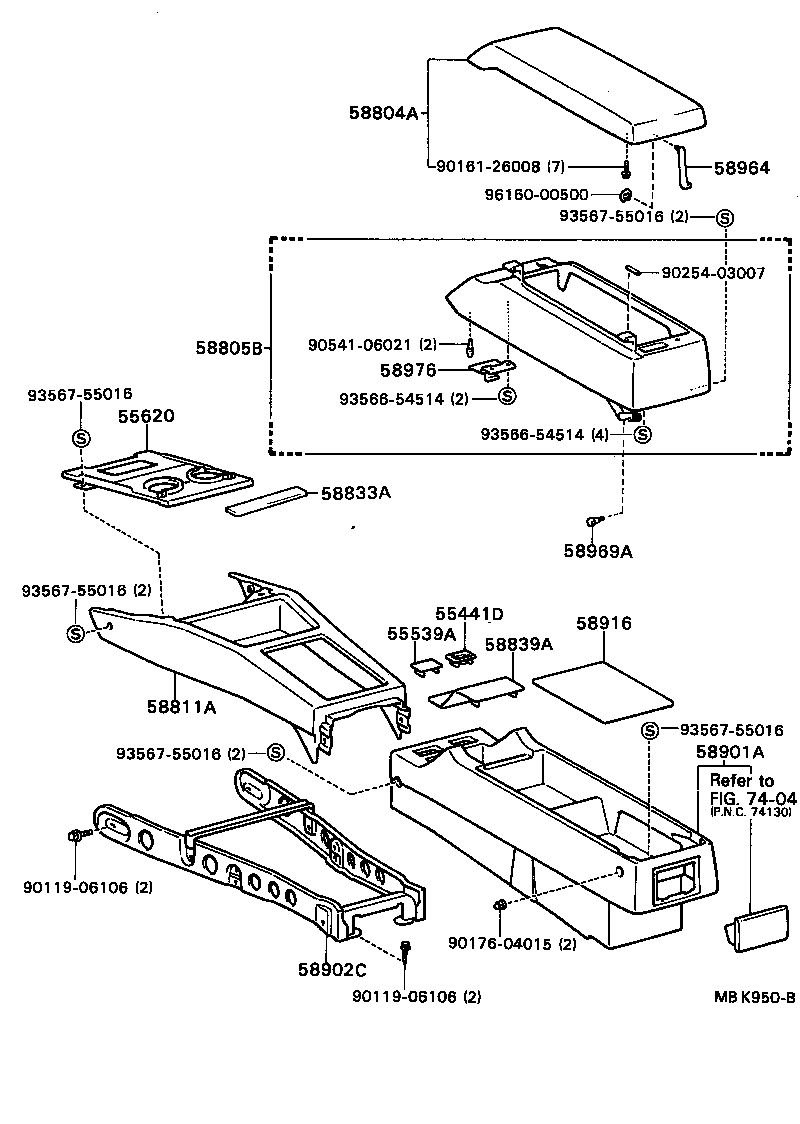  CAMRY VISTA |  CONSOLE BOX BRACKET