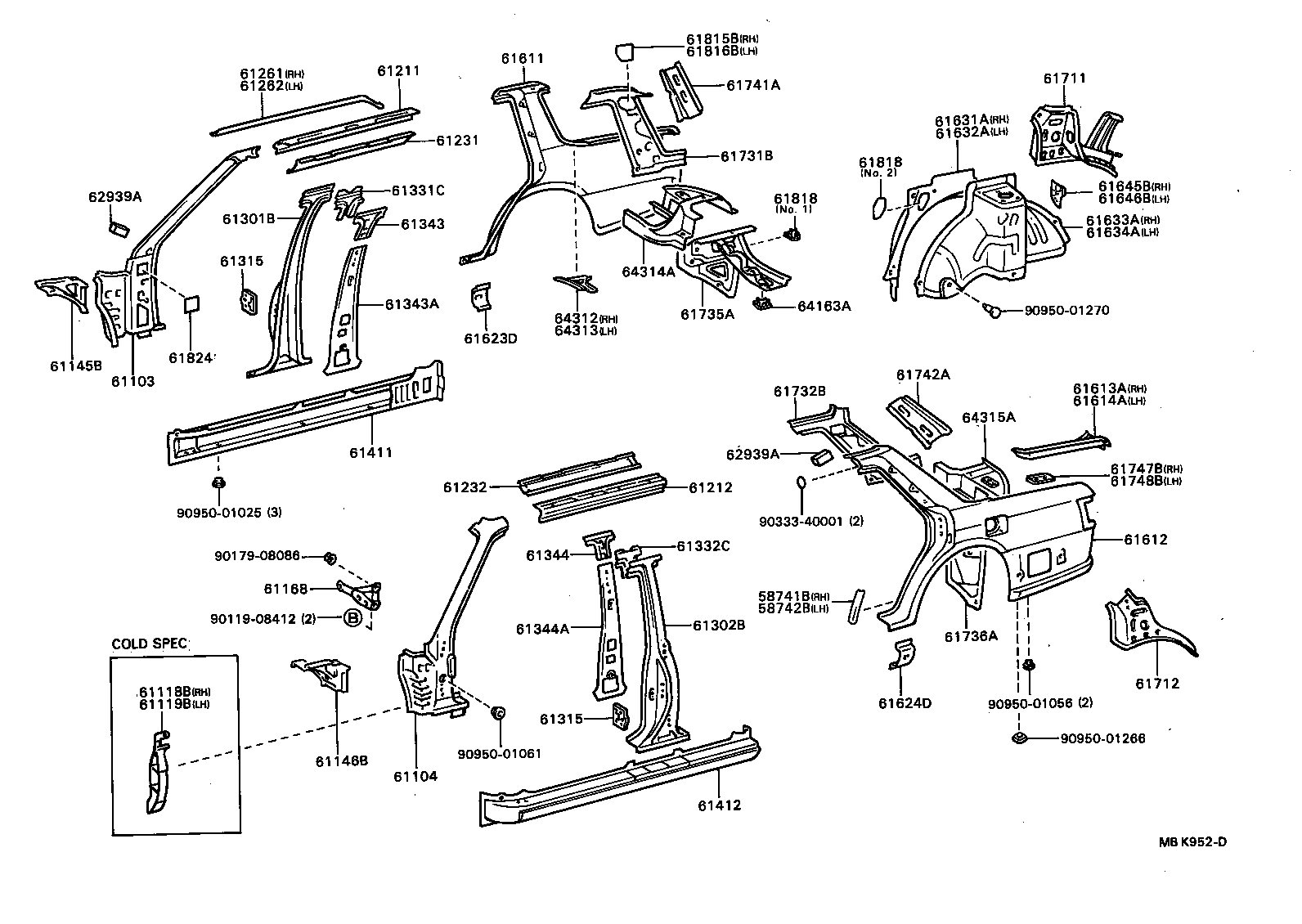  CAMRY VISTA |  SIDE MEMBER
