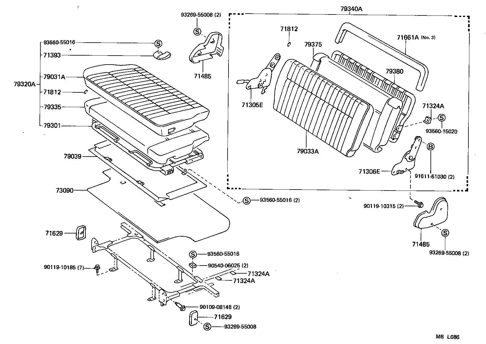  LITEACE VAN WAGON |  SEAT SEAT TRACK