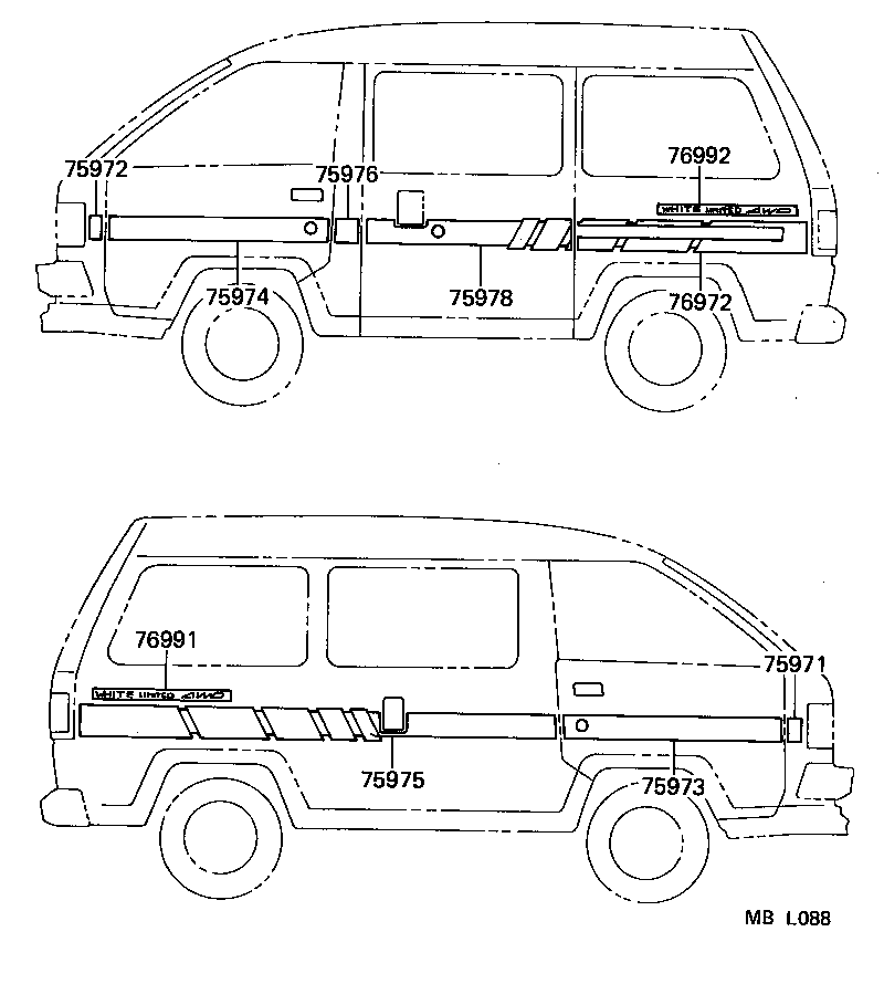  LITEACE VAN WAGON |  BODY STRIPE