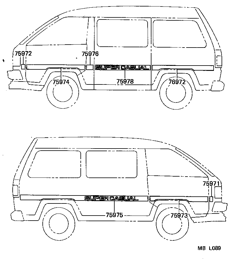  LITEACE VAN WAGON |  BODY STRIPE