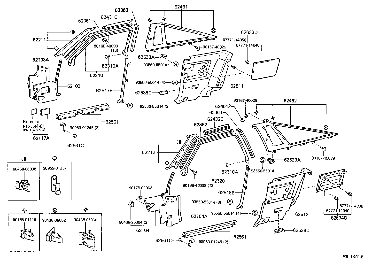  SUPRA |  INSIDE TRIM BOARD DOOR OPENING TRIM MOULDING