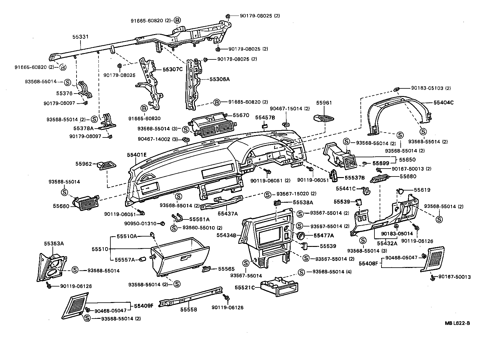  CELICA |  INSTRUMENT PANEL GLOVE COMPARTMENT