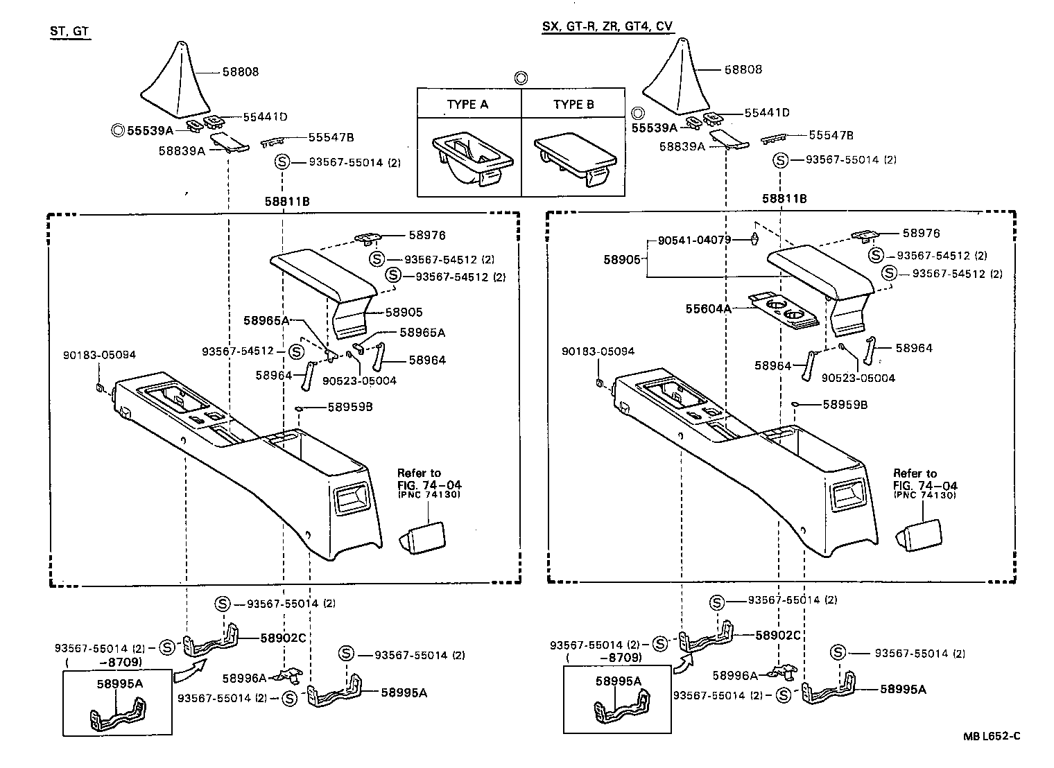  CELICA |  CONSOLE BOX BRACKET