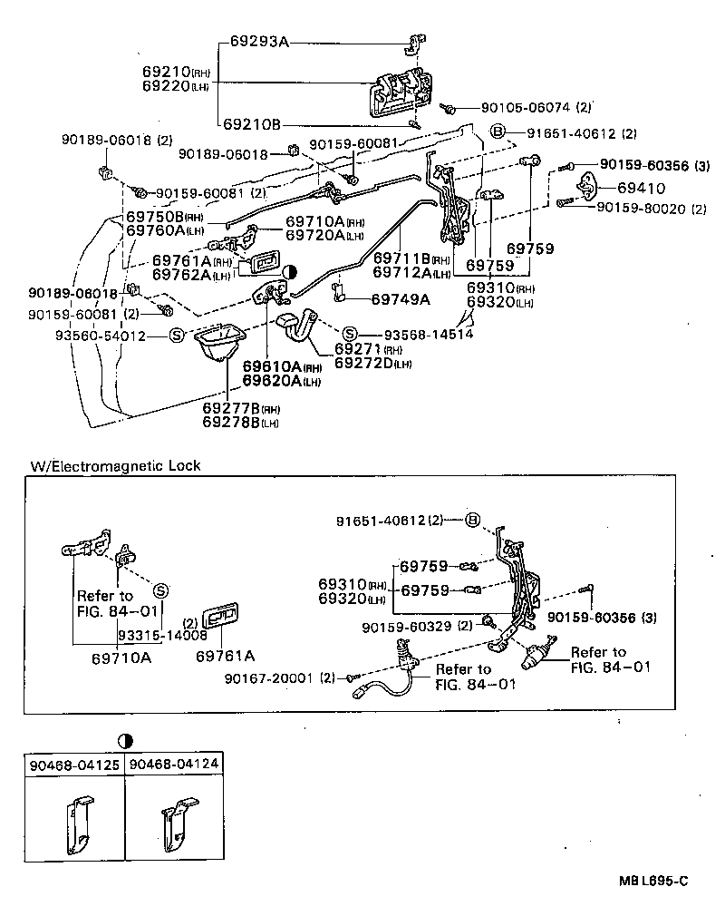  CELICA |  FRONT DOOR LOCK HANDLE