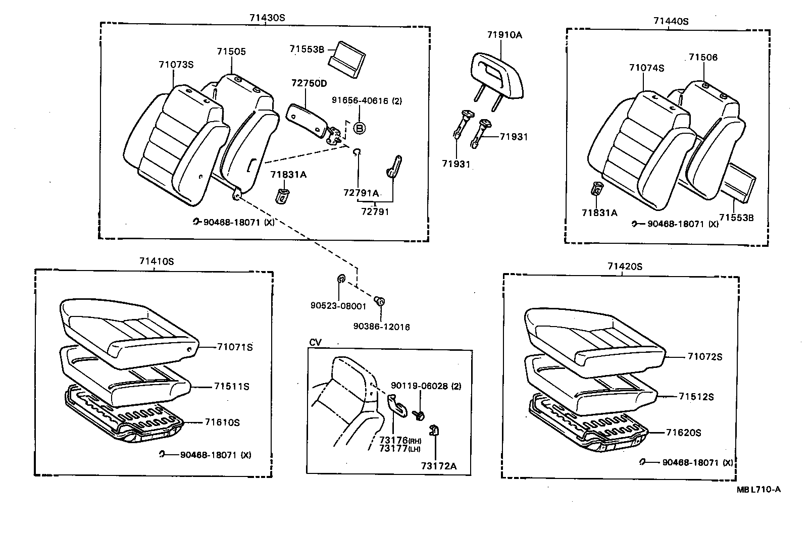  CELICA |  FRONT SEAT SEAT TRACK