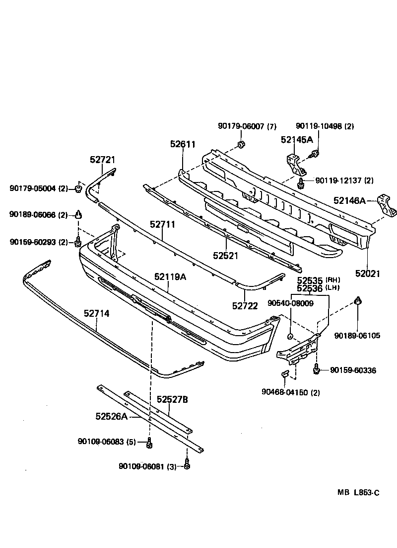  CROWN |  FRONT BUMPER BUMPER STAY