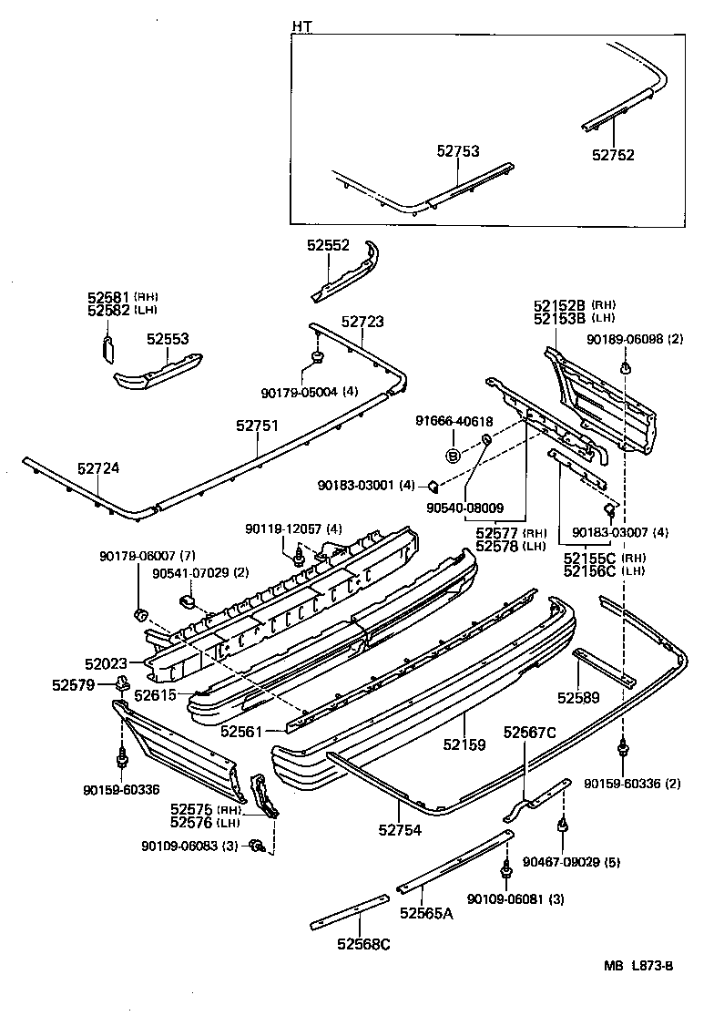  CROWN |  REAR BUMPER BUMPER STAY