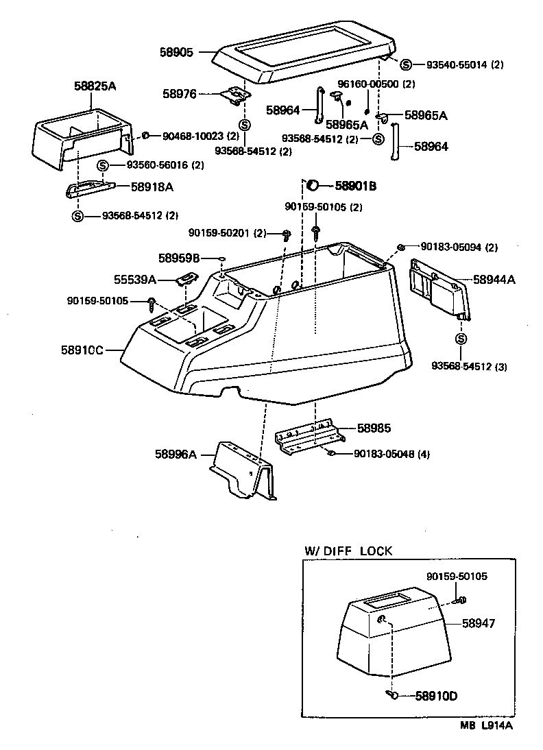  LAND CRUISER VAN |  CONSOLE BOX BRACKET