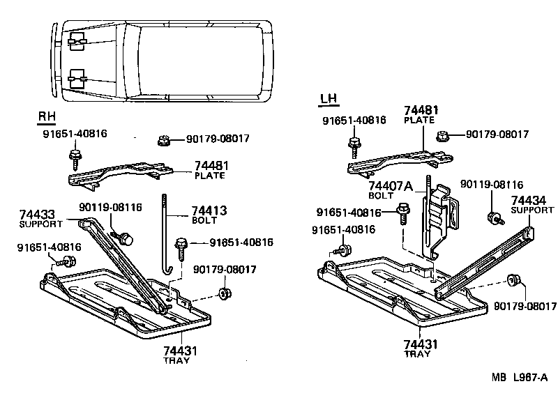 LAND CRUISER VAN |  BATTERY CARRIER