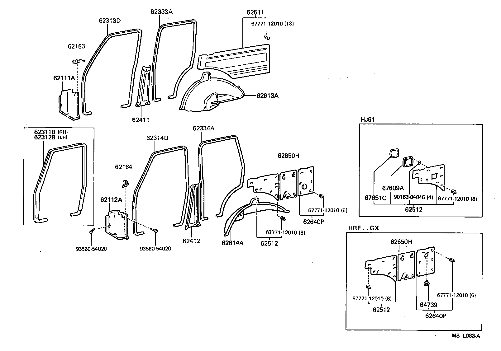  LAND CRUISER VAN |  INSIDE TRIM BOARD