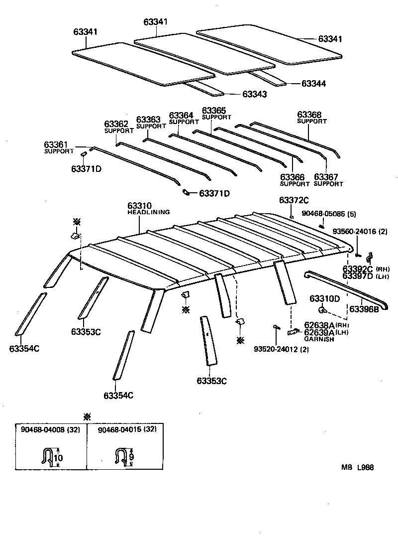  LAND CRUISER VAN |  ROOF HEADLINING SILENCER PAD