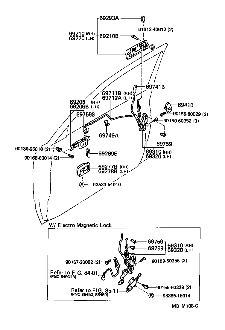 CROWN |  FRONT DOOR LOCK HANDLE