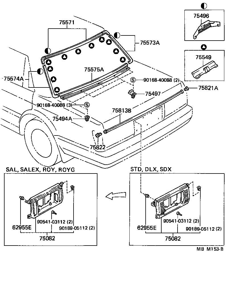  CROWN |  REAR MOULDING