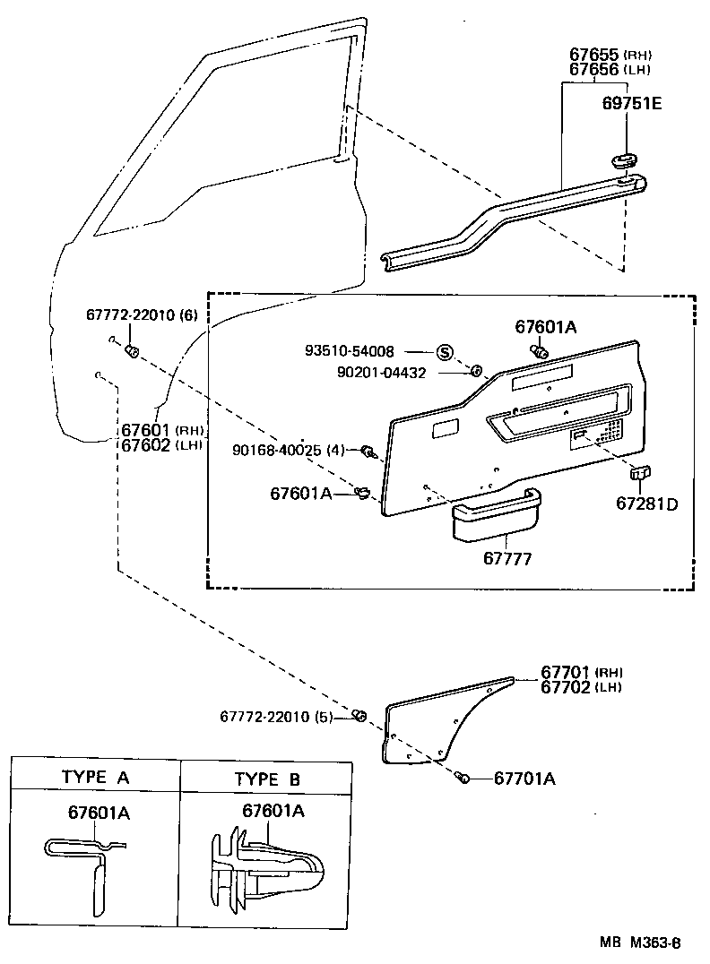  HIACE VAN WAGON |  FRONT DOOR PANEL GLASS