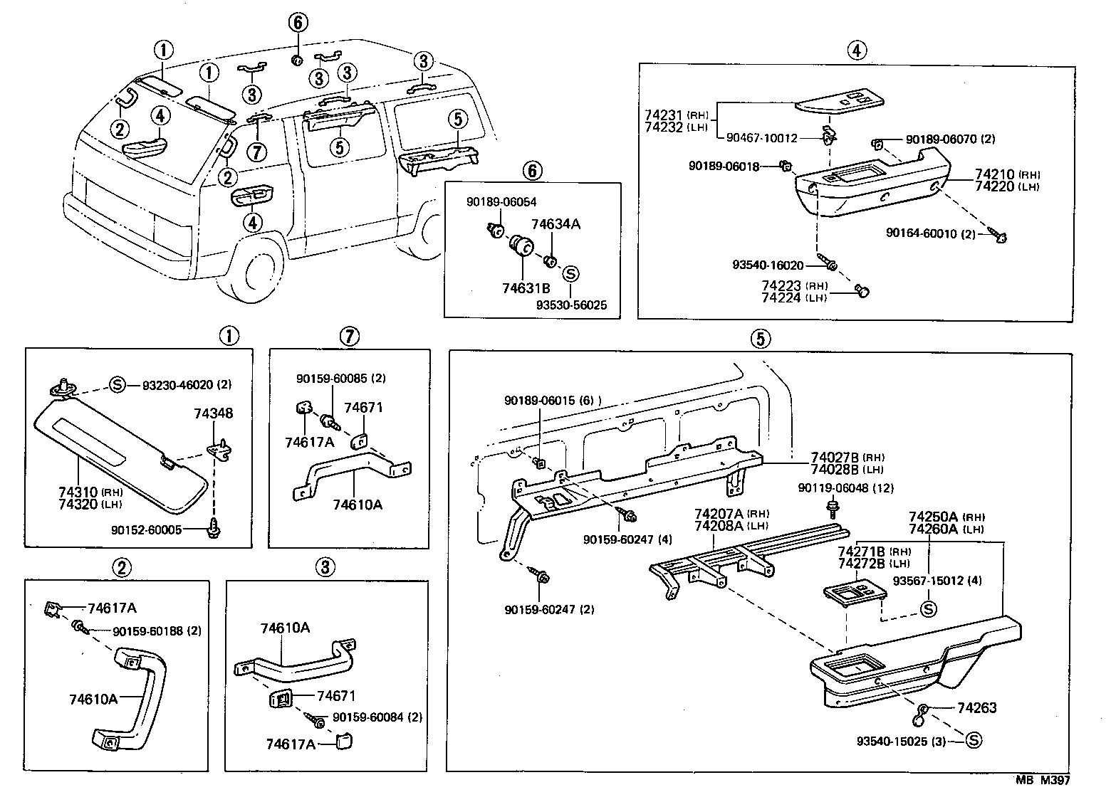  HIACE VAN WAGON |  ARMREST VISOR