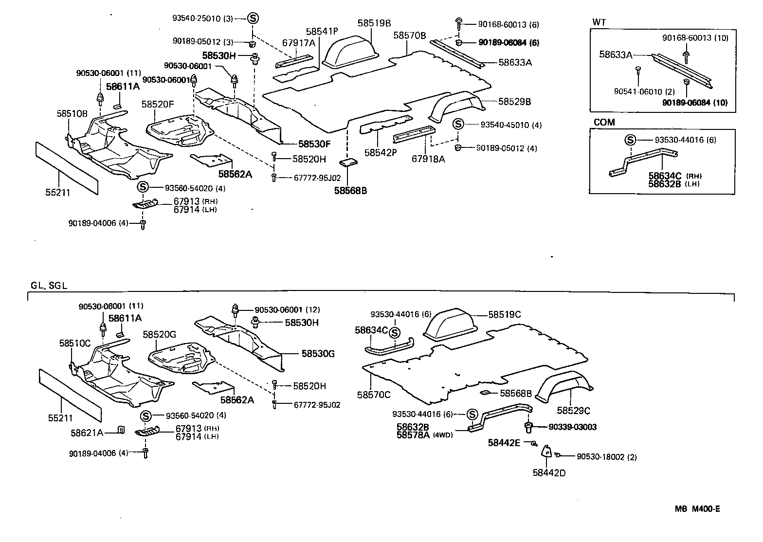  HIACE VAN WAGON |  FLOOR MAT SILENCER PAD