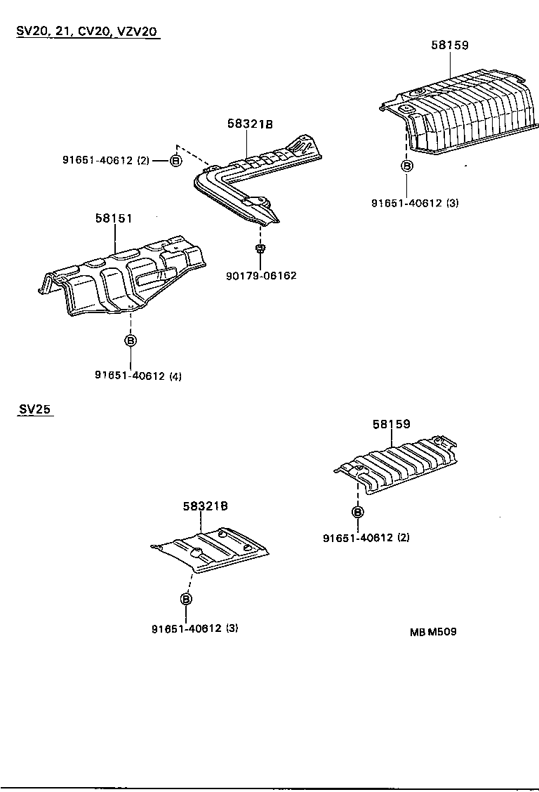  CAMRY VISTA |  FLOOR INSULATOR