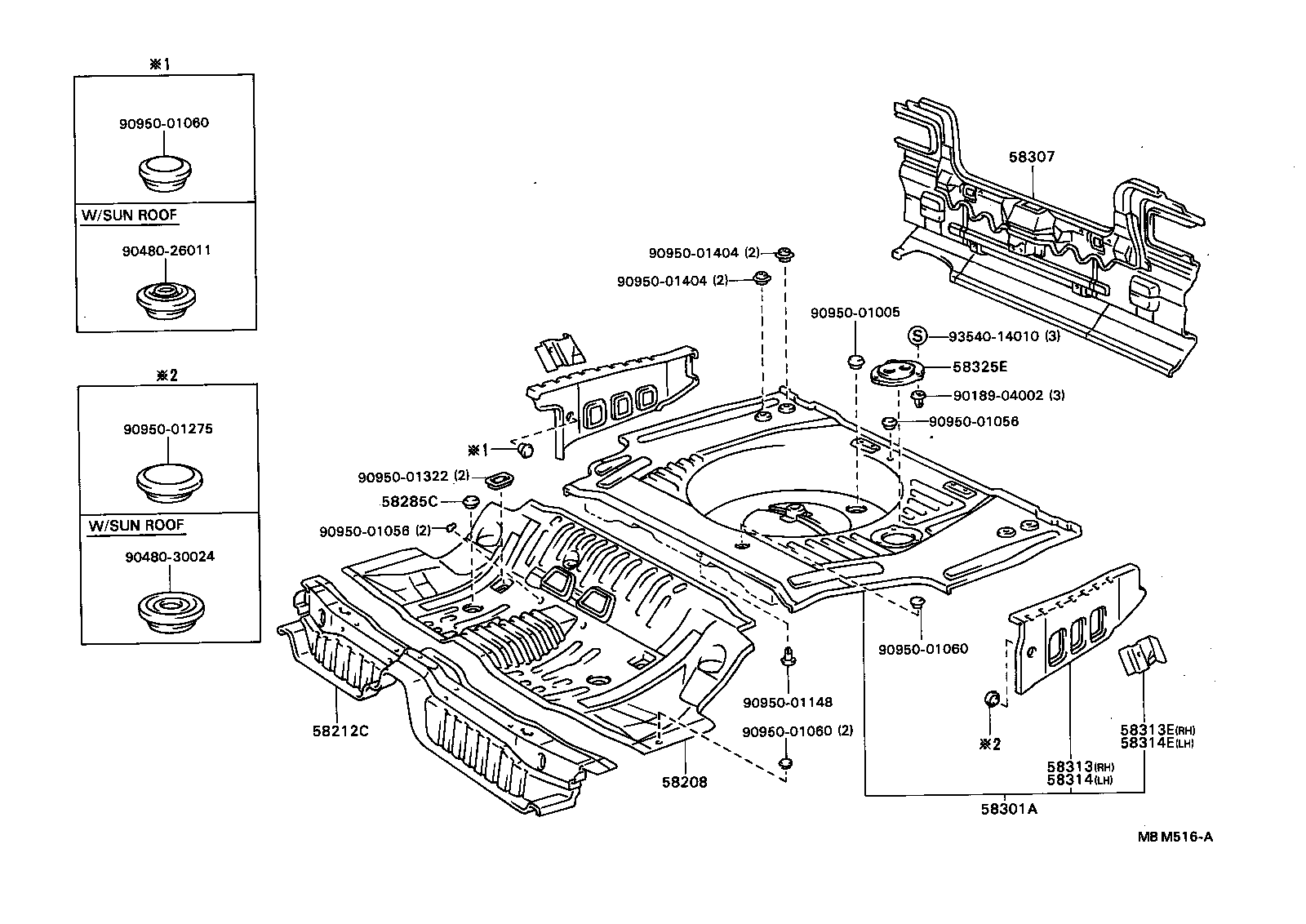  CAMRY VISTA |  FLOOR PAN LOWER BACK PANEL