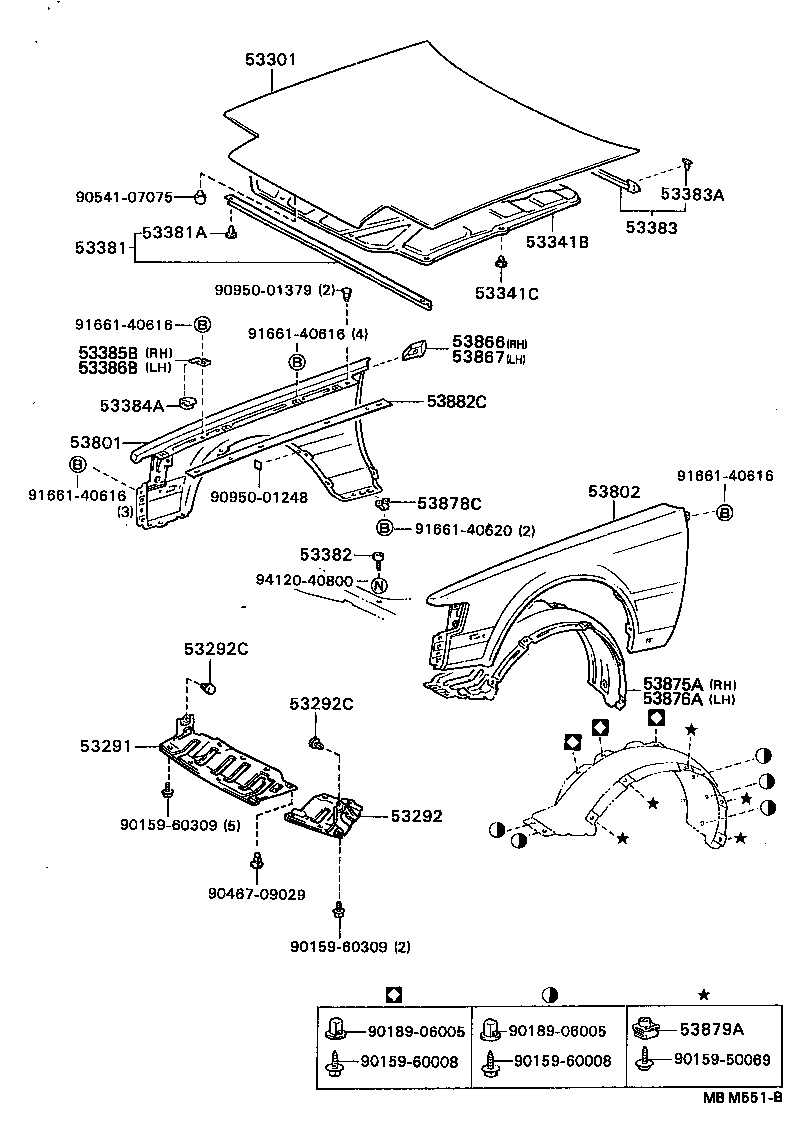  CELICA |  HOOD FRONT FENDER