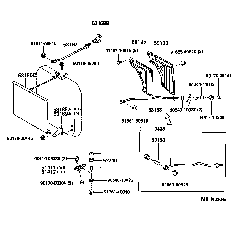  TOYOACE DYNA |  RADIATOR SUPPORT WIND GUIDE