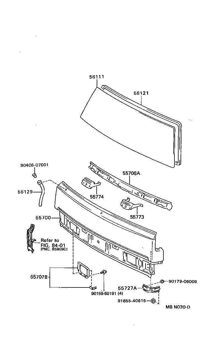  TOYOACE DYNA |  FRONT PANEL WINDSHIELD GLASS