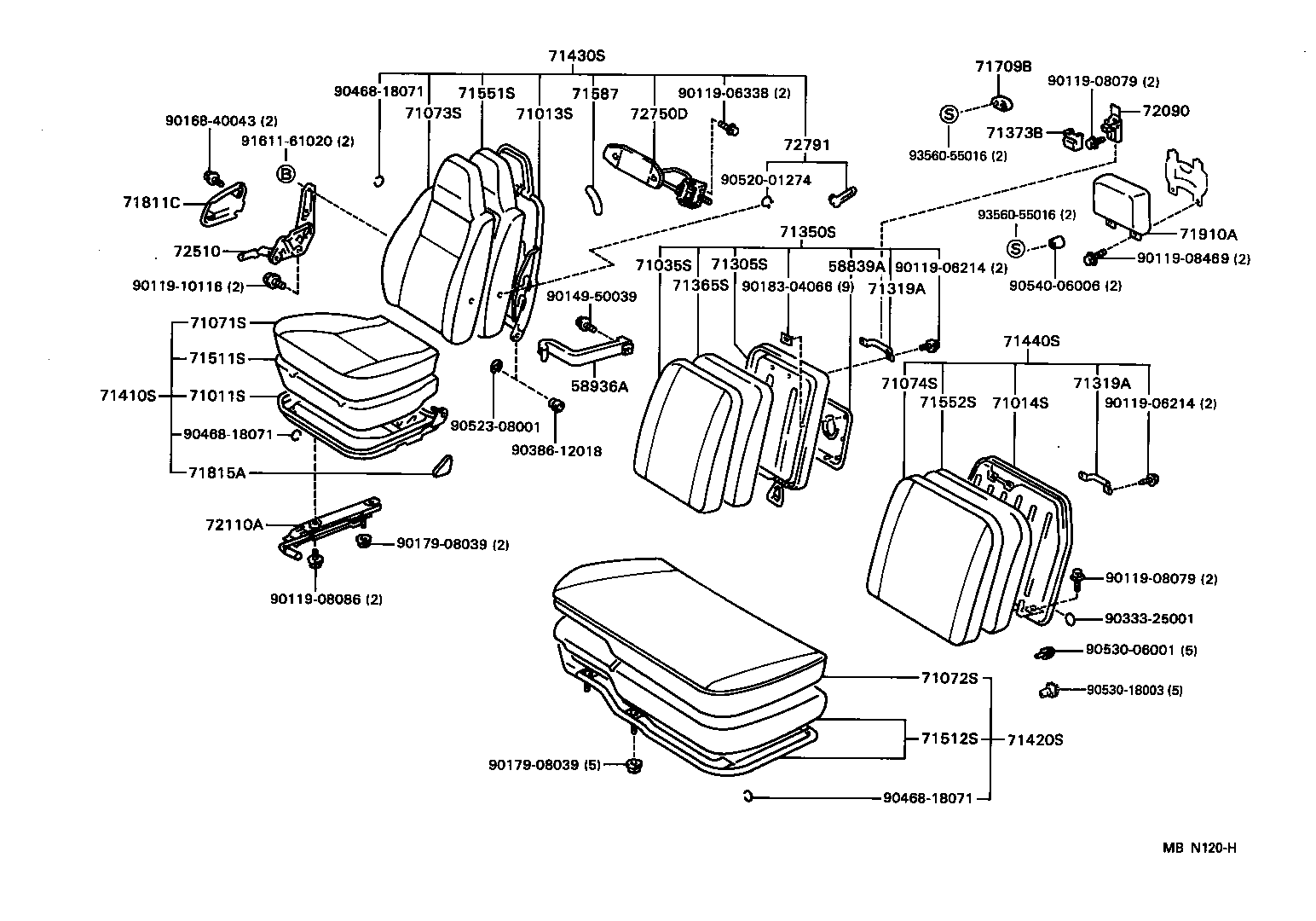  TOYOACE DYNA |  SEAT SEAT TRACK