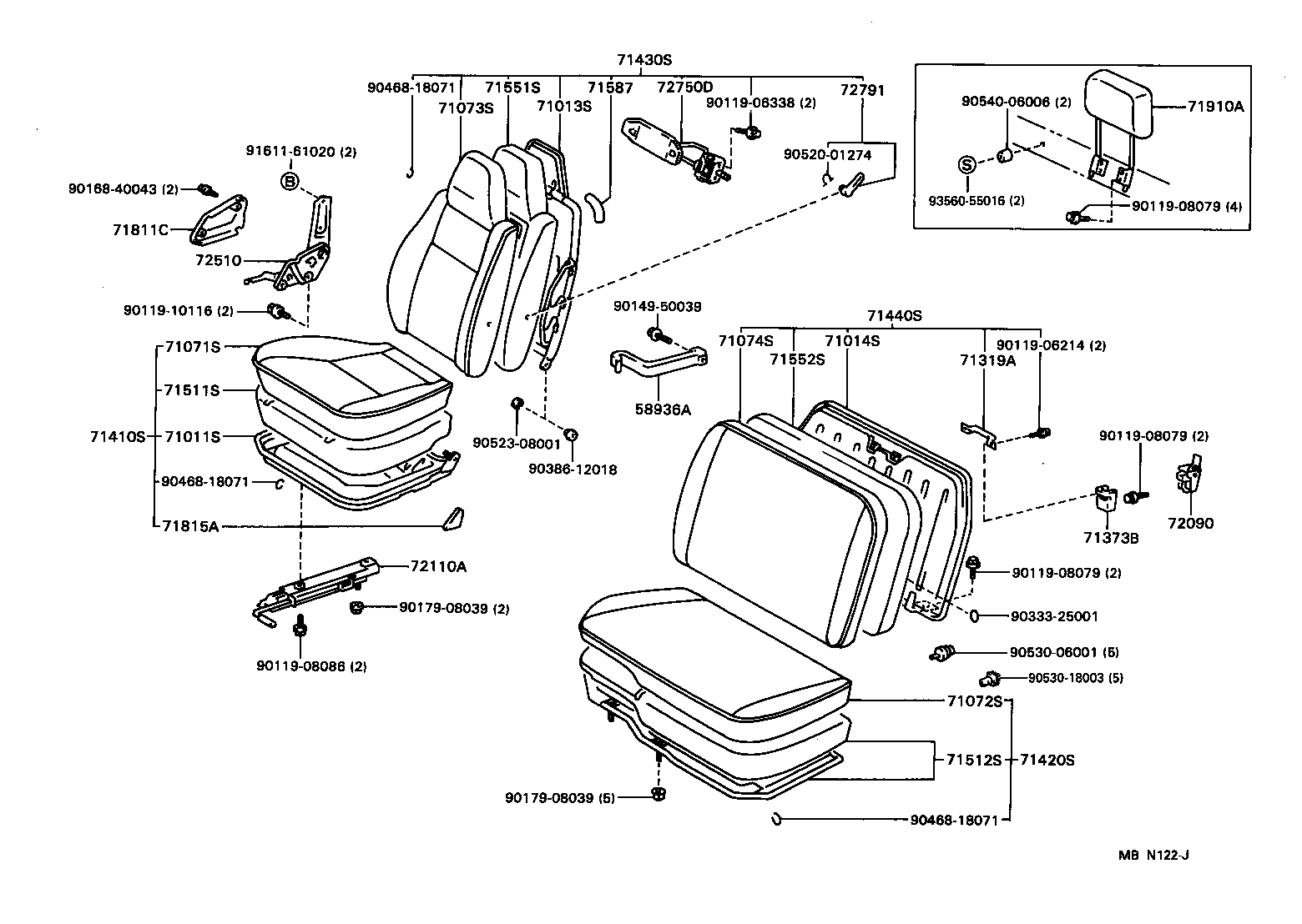  TOYOACE DYNA |  SEAT SEAT TRACK