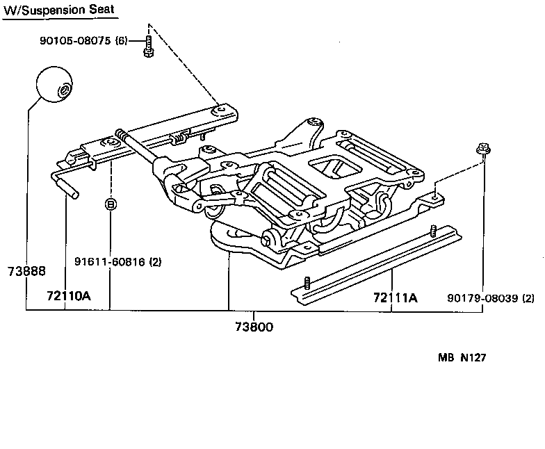  TOYOACE DYNA |  SEAT SEAT TRACK