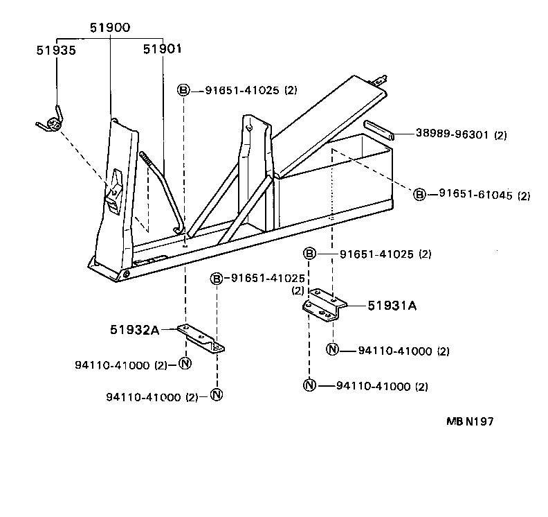 DYNA TOYOACE |  SPARE WHEEL CARRIER