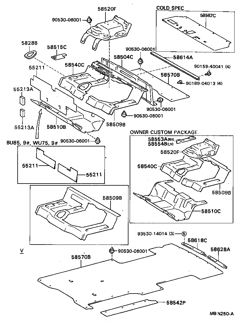  DYNA TOYOACE |  FLOOR MAT SILENCER PAD