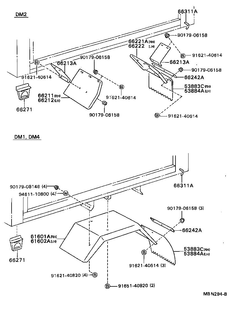  DYNA TOYOACE |  REAR BODY FLOOR FENDER