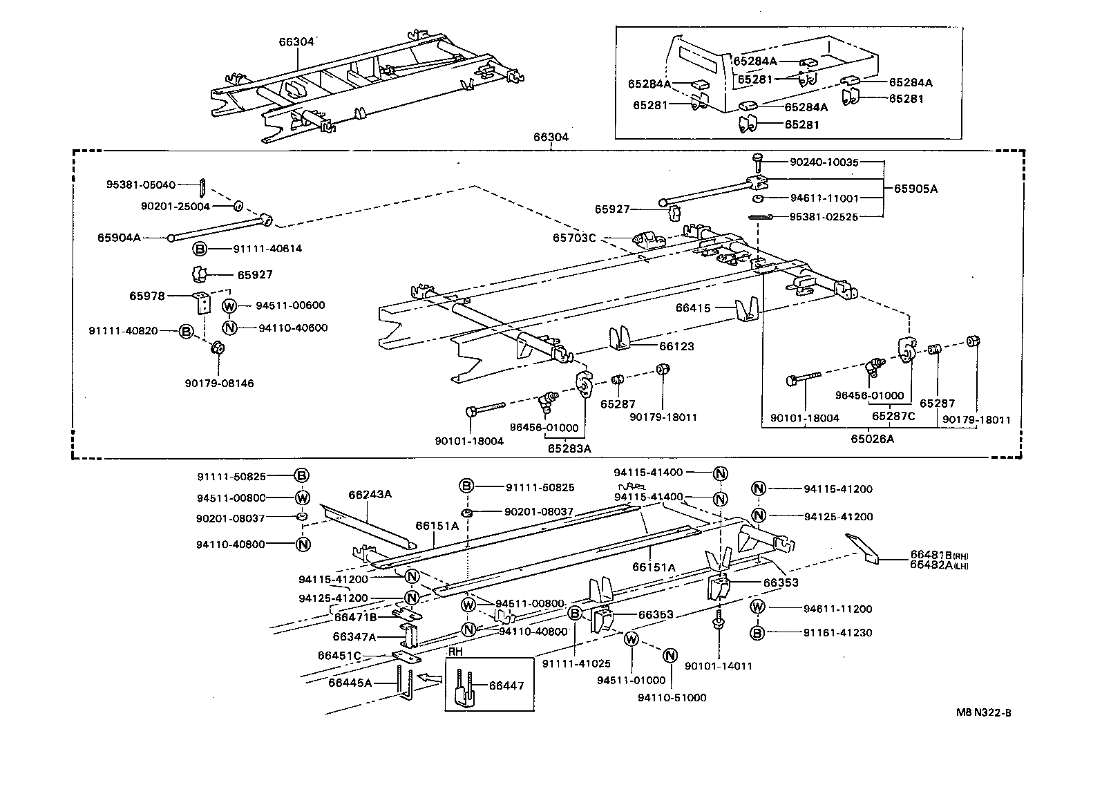  DYNA TOYOACE |  REAR BODY SUB FRAME