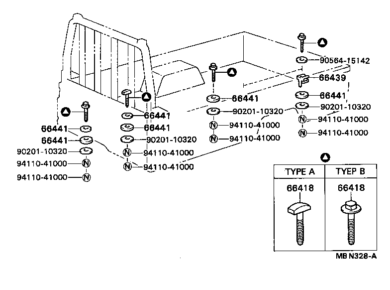  DYNA TOYOACE |  REAR BODY MOUNTING