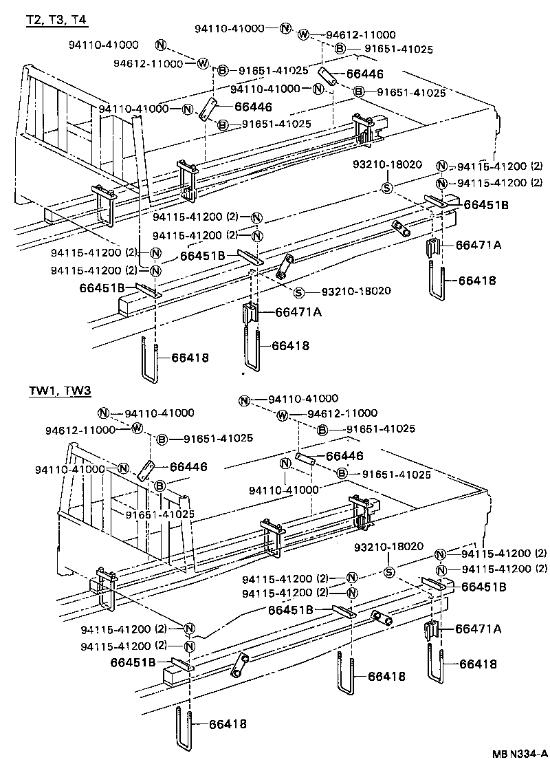  DYNA TOYOACE |  REAR BODY MOUNTING