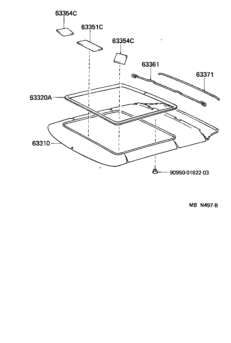  STARLET |  ROOF HEADLINING SILENCER PAD