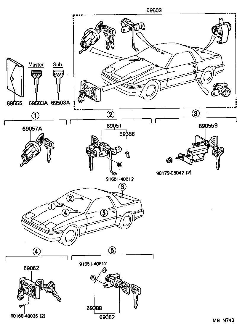  SUPRA |  LOCK CYLINDER SET