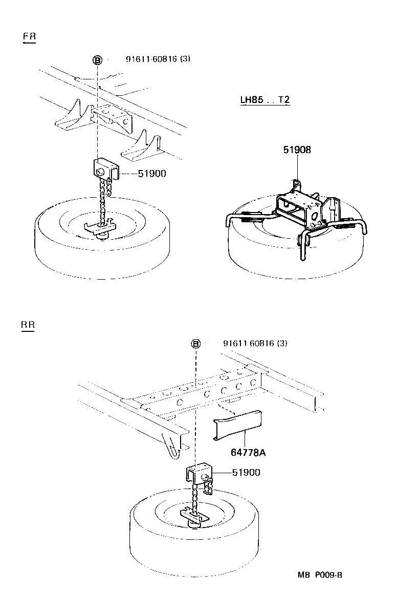  HIACE TRUCK |  SPARE WHEEL CARRIER