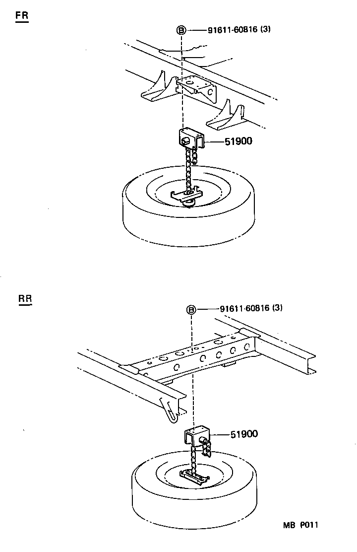  HIACE TRUCK |  SPARE WHEEL CARRIER