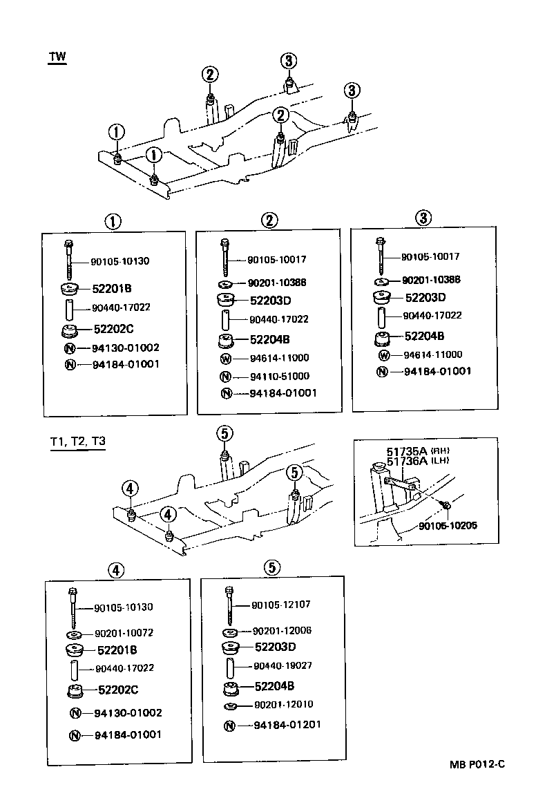 HIACE TRUCK |  CAB MOUNTING BODY MOUNTING