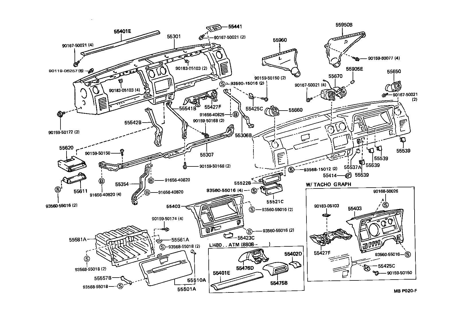  HIACE TRUCK |  INSTRUMENT PANEL GLOVE COMPARTMENT