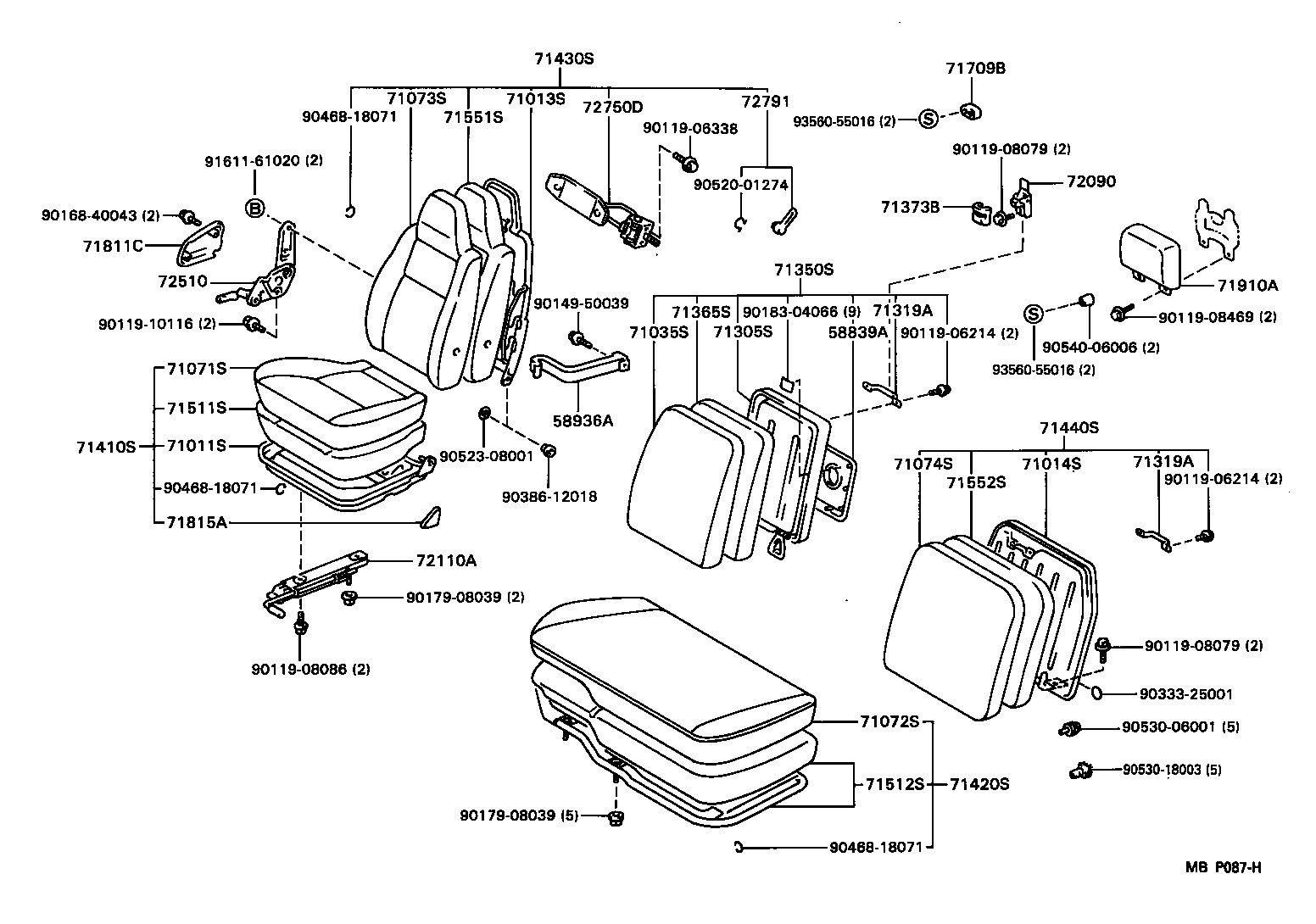  HIACE TRUCK |  SEAT SEAT TRACK
