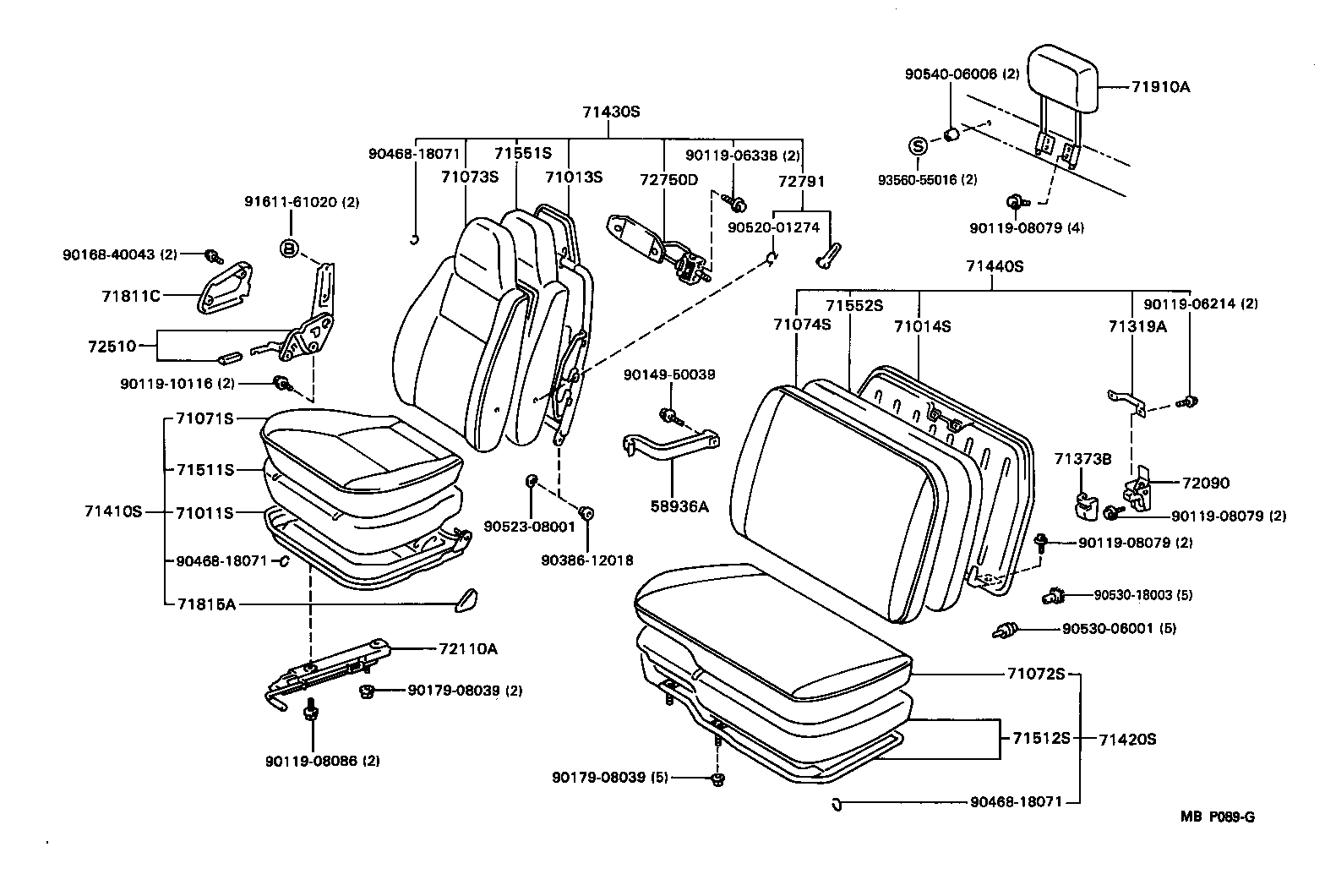  HIACE TRUCK |  SEAT SEAT TRACK