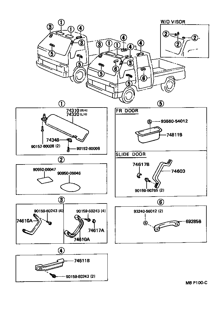  HIACE TRUCK |  ARMREST VISOR