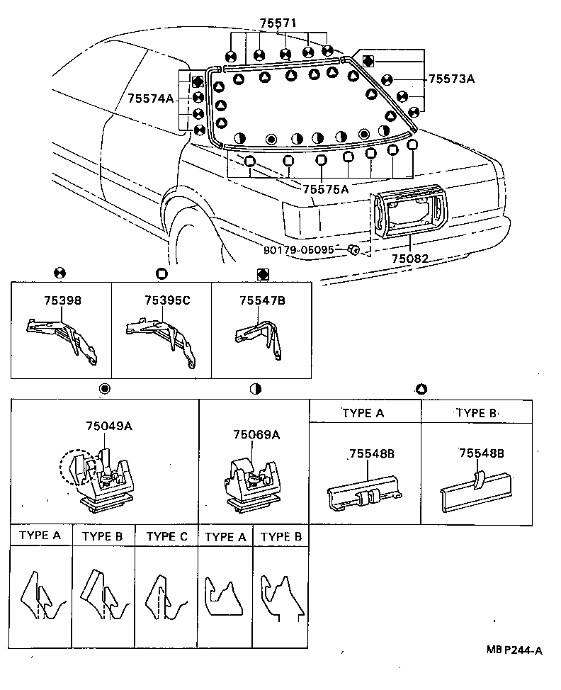  CAMRY VISTA |  REAR MOULDING