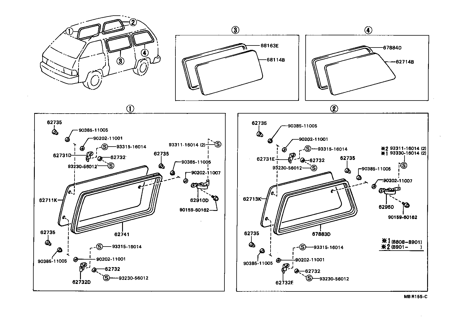  TOWN MASTERACE V WG |  SIDE WINDOW
